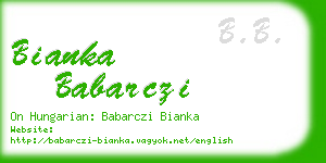 bianka babarczi business card